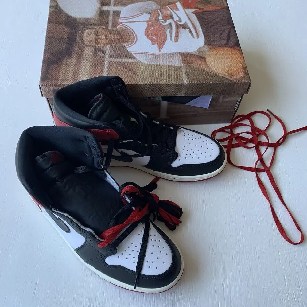 Air Jordan 1 Retro OG High Black Toe Reimagined - Size 10.5 NEW W Box